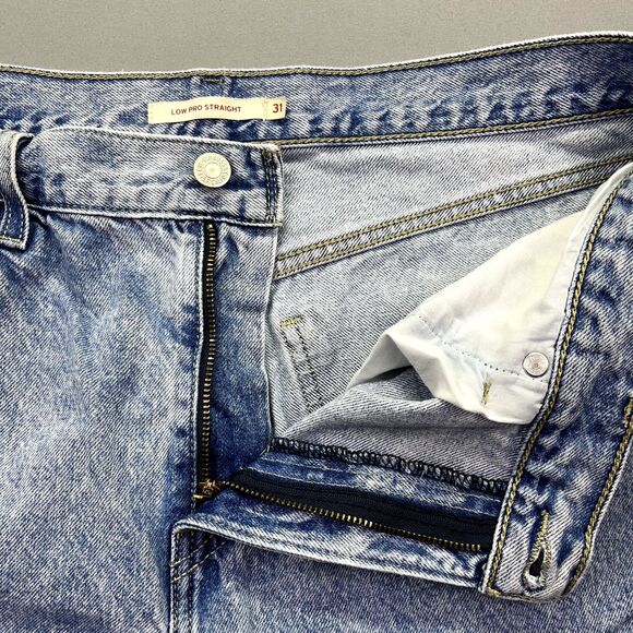 Levi's Women's Low Pro Relaxed Straight Leg Mid-Rise Jeans Size 31 (Fits 34") - Picture 11 of 16